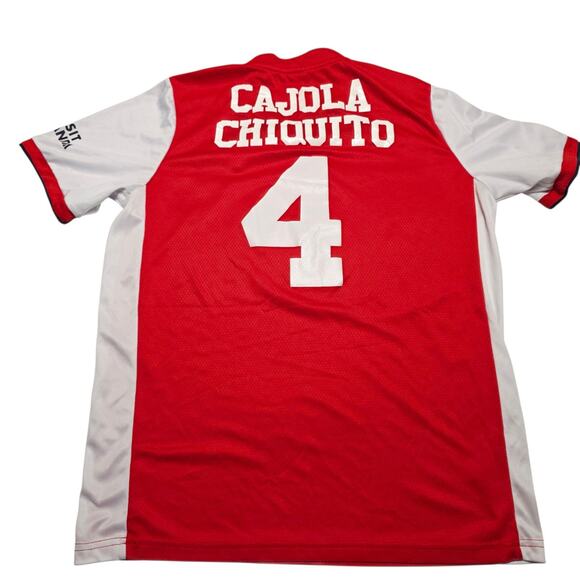 Arsenal Fly Emirates Jersey Victoria Concordia Crescit Adult Small Soccer Shirt - Picture 2 of 8